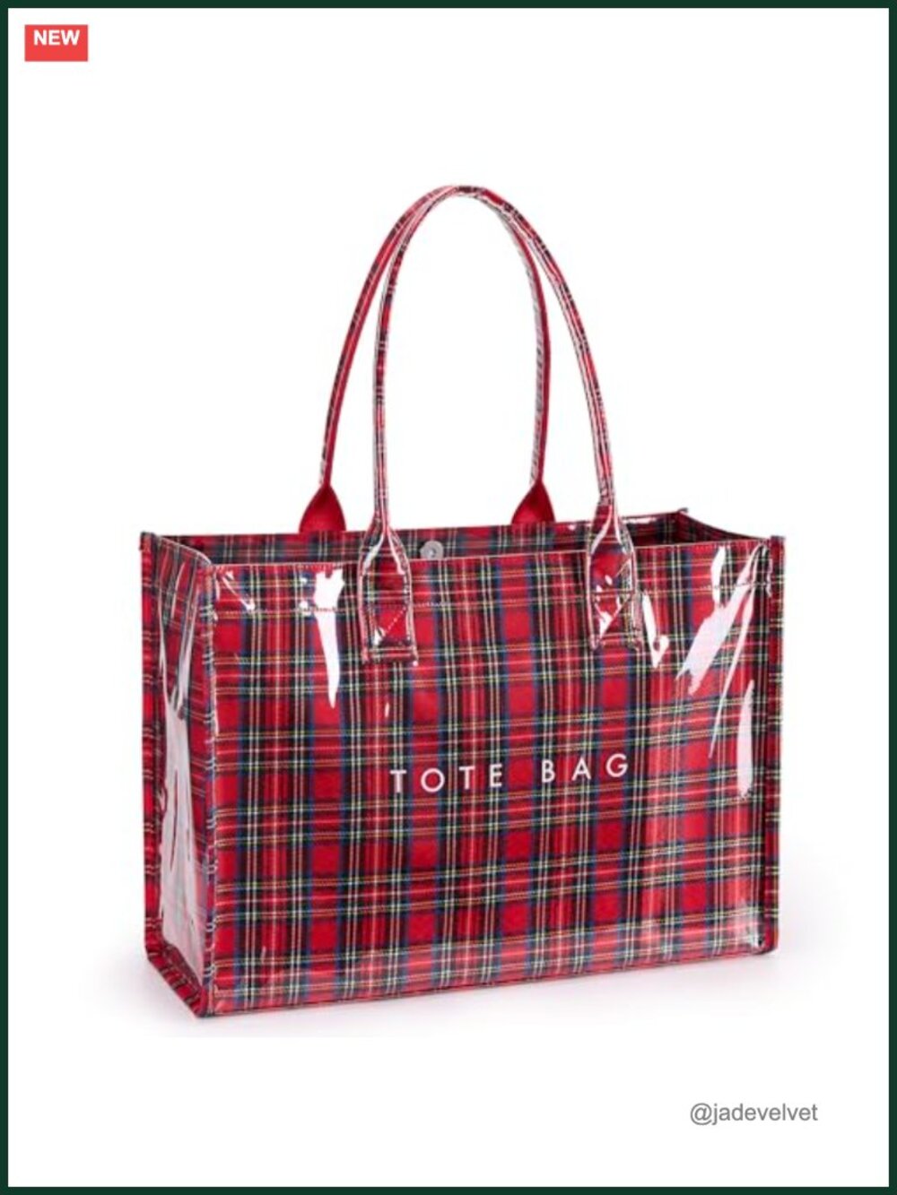 PVC Tote Bag Women's Transparent Handbag with Top Handle Work Purse